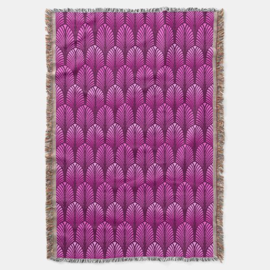 Couverture Motif en plumes Art Déco, Amethyst violet (devant Vertical)