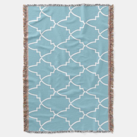 Couverture Motif en treillis marocain bleu clair (devant Vertical)