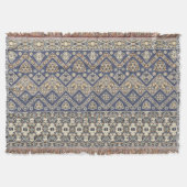 Couverture Motif ethnique de brun bleu (Devant)