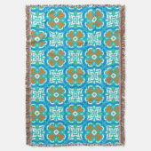 Couverture Motif ethnique turquoise (devant Vertical)