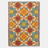 Couverture Motif étoile atomique moderne du milieu du siècle (devant Vertical)