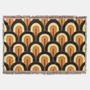 Couverture Motif éventail géométrique dégradé rétro