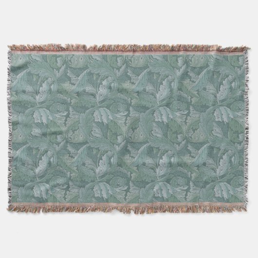 Couverture Motif feuille d'acanthe bleu sarcelle de William M (Devant)