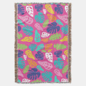 Couverture Motif Feuille d'été de couleur vive (devant Vertical)