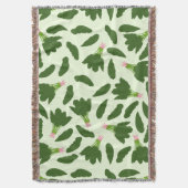 Couverture Motif Feuille Green Spinach (devant Vertical)