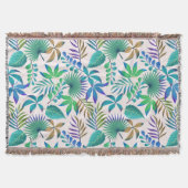Couverture Motif feuille tropical (Devant)
