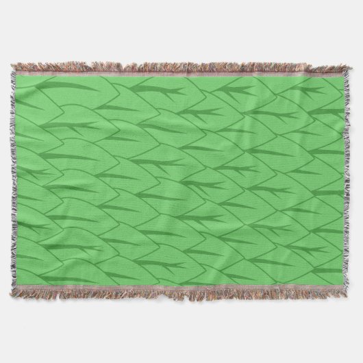 Couverture Motif Feuille vert (Devant)