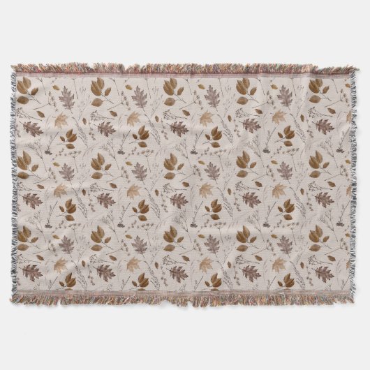 Couverture Motif Feuilles d'automne (Devant)