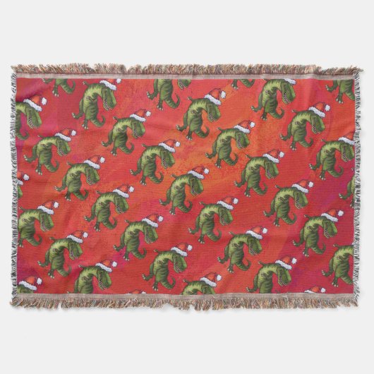 Couverture Motif Fextive TRex Dino sur rouge (Devant)