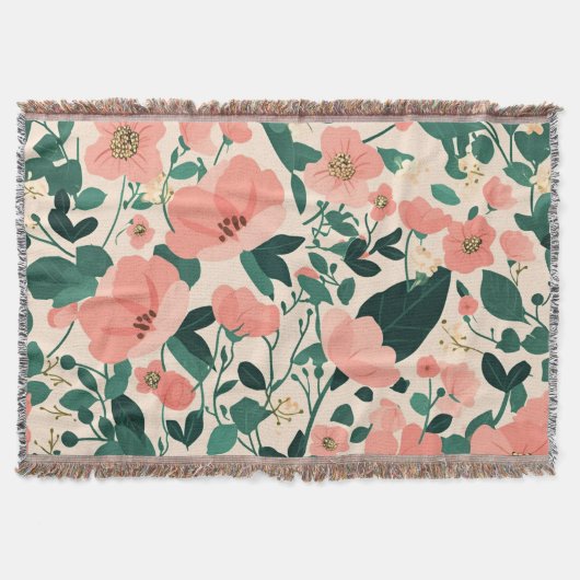 Couverture Motif Fleur Très Mignonne (Devant)