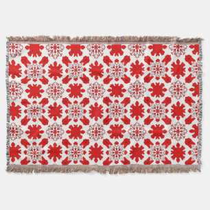 Couverture Motif Flocon de Neige Blanc pour la Maison des Fêt