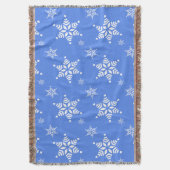 Couverture Motif Flocon de Neige, Flocons de Neige Blancs, Ne (devant Vertical)