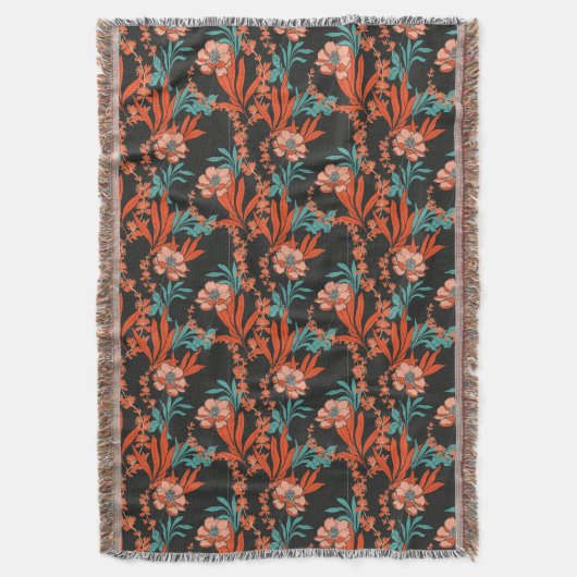 Couverture Motif floral abstrait d'orange (devant Vertical)