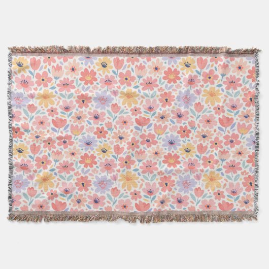 Couverture Motif floral abstrait moderne (Devant)
