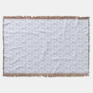 Couverture Motif floral blanc bleu de diamant de bigorneau