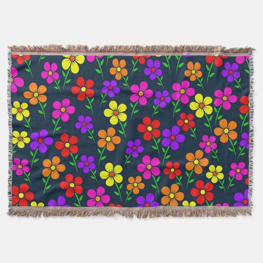 Couverture Motif floral coloré (Devant)