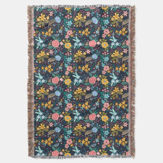 Couverture Motif floral coloré mignon (devant Vertical)