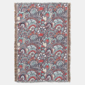 Couverture Motif floral de griffonnage de Paisley (devant Vertical)