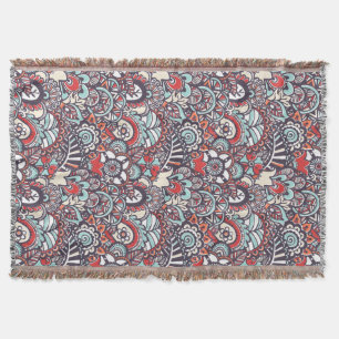 Couverture Motif floral de griffonnage de Paisley