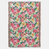 Couverture Motif floral de ketmie tropicale (devant Vertical)