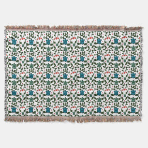 Couverture Motif Floral de Tortue de Mer Tropicale Océan Cô