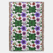 Couverture Motif floral de tortues  (devant Vertical)