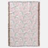 Couverture Motif floral doux de licorne (devant Vertical)