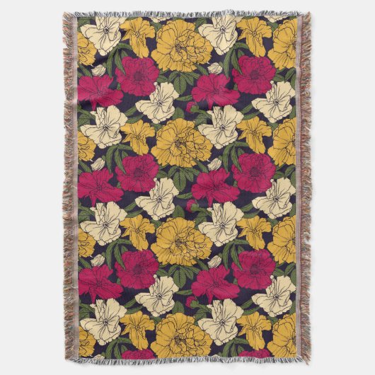 Couverture Motif floral élégant (devant Vertical)