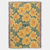 Couverture Motif Floral Fleurs Marigold (devant Vertical)