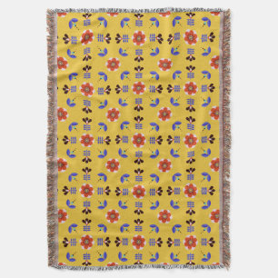 Couverture Motif floral géométrique de style scandinave