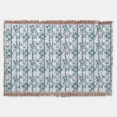Couverture Motif floral gris et blanc  gris (Devant)
