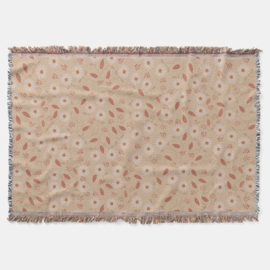 Couverture Motif Floral moderne, Motif Floral Boho (Devant)