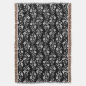 Couverture Motif floral noir élégant (devant Vertical)