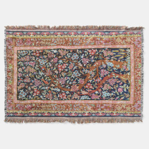 Couverture Motif floral oriental persan turc