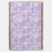 Couverture Motif Floral Pastel LAVANDE (devant Vertical)
