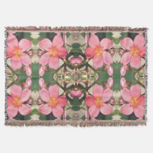 Couverture Motif floral rose (Devant)