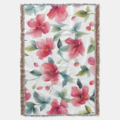Couverture Motif floral rouge foncé (devant Vertical)