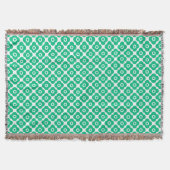 Couverture Motif floral simple vert et blanc rétro (Devant)