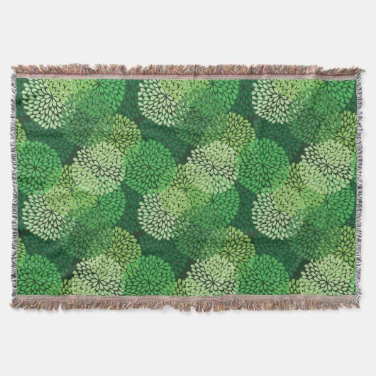 Couverture Motif floral vert (Devant)