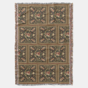 Couverture Motif floral vintage Chèvrefeuille de William Morr