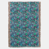 Couverture Motif floral vintage sarcelle (devant Vertical)