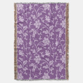 Couverture Motif floral violet et lavande (devant Vertical)