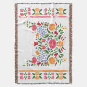 Couverture Motif folklorique hongrois - fleur de broderie Kal (devant Vertical)