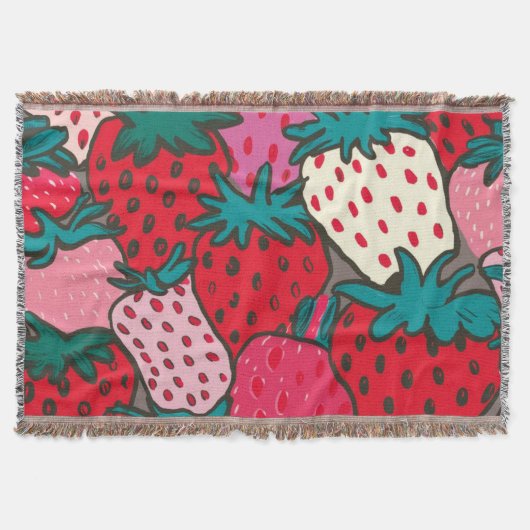 Couverture Motif Fraise (Devant)