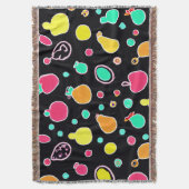 Couverture Motif Fruit Néon Éclatant (devant Vertical)