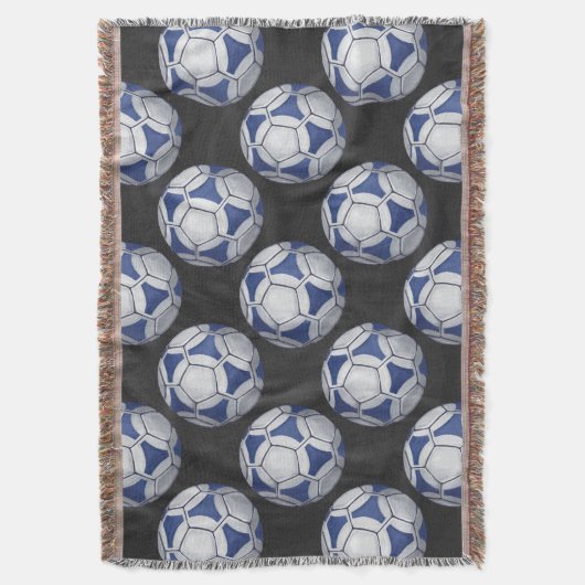 Couverture Motif Futbal bleu et blanc (devant Vertical)