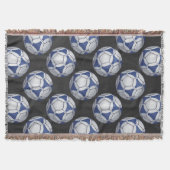 Couverture Motif Futbal bleu et blanc (Devant)