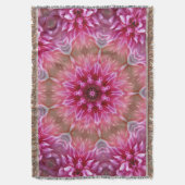 Couverture Motif géométrique à fleurs rose Mandala-67545 (devant Vertical)