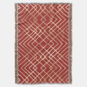 Couverture Motif géométrique Art déco rouge chinois moderne (devant Vertical)