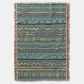 Couverture Motif géométrique bleu grec ancien (devant Vertical)